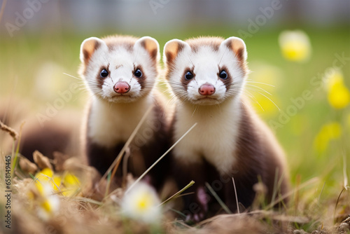 a pair of cute ferrets © Yoshimura