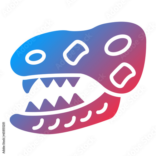 Vector Design Dinosaur Fossil Icon Style