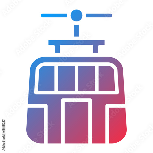 Vector Design Cable Car Icon Style