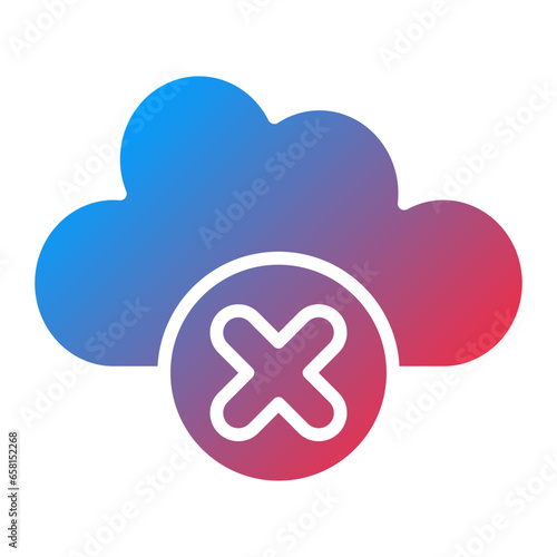 Vector Design Cloud Inaccessible Icon Style