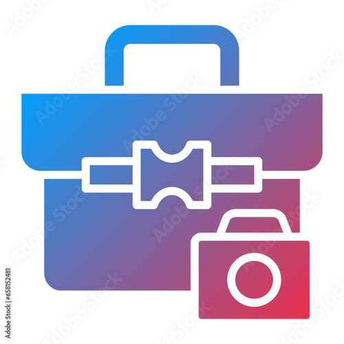 Vector Design Camera Bag Icon Style