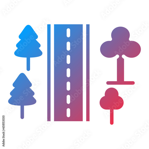 Vector Design Roadside Icon Style
