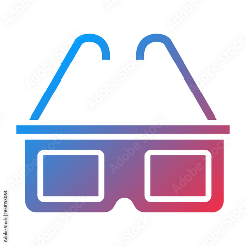 Vector Design 3d Glasses Icon Style
