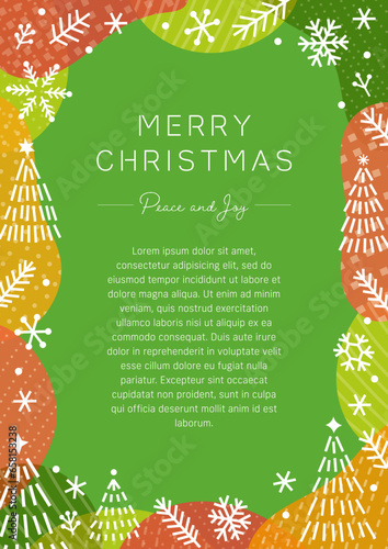 クリスマスフライヤーのフレームテンプレート