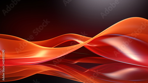 Abstract of Deep Red Metallic Liquid Paint Wavy Pattern Background