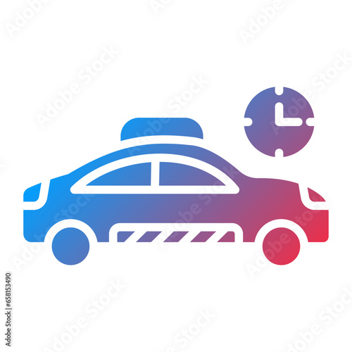 Vector Design Busy Taxi Icon Style