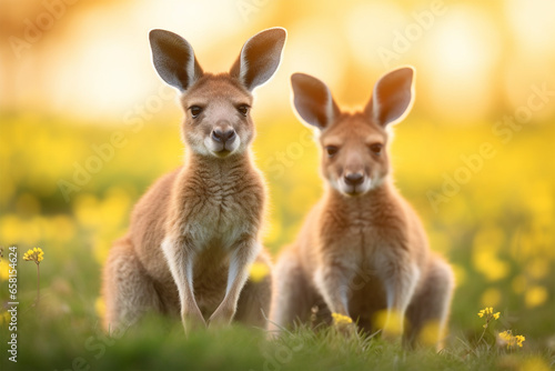 a pair of cute kangaroos © Yoshimura