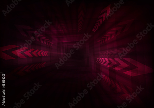 Geometric burgundy background with arrows, explosion effect.