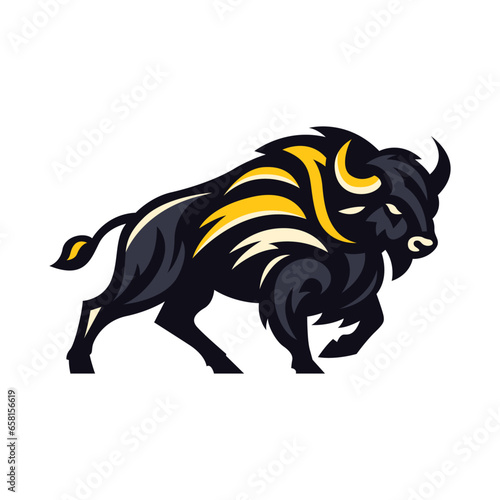 buffalo logo design, modern vector logo