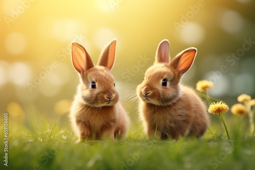 a pair of cute bunnies © Yoshimura