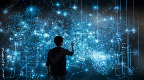 最新のテクノロジーを使って仕事をするイメージ