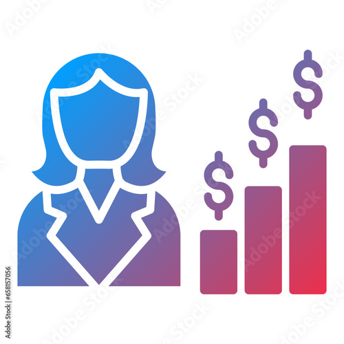Vector Design Businesswoman Icon Style