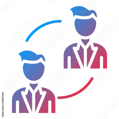 Vector Design P2P Lending Icon Style