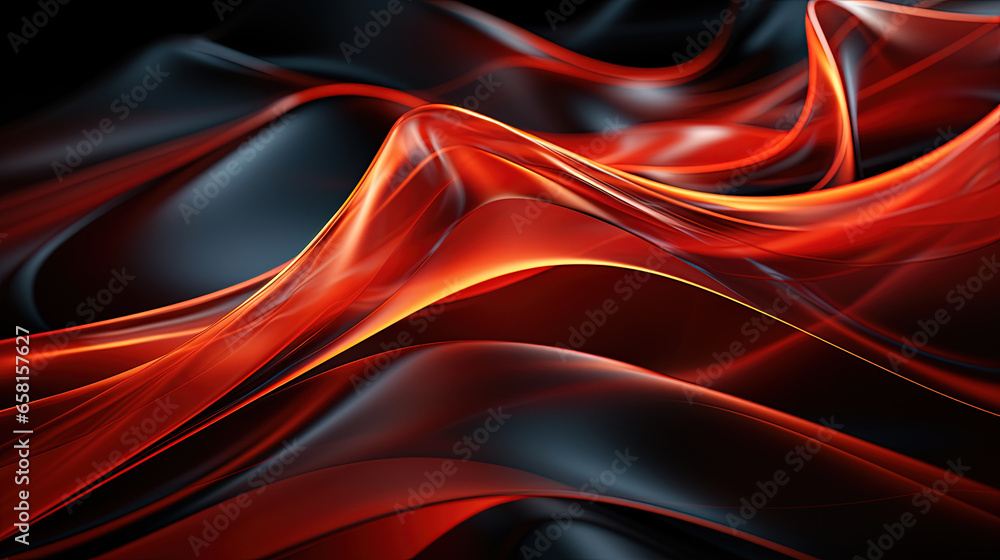 Fototapeta premium Abstract of Red Acrylic Liquid Gel Paint Thick Wavy Background
