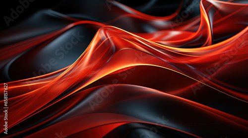 Abstract of Red Acrylic Liquid Gel Paint Thick Wavy Background