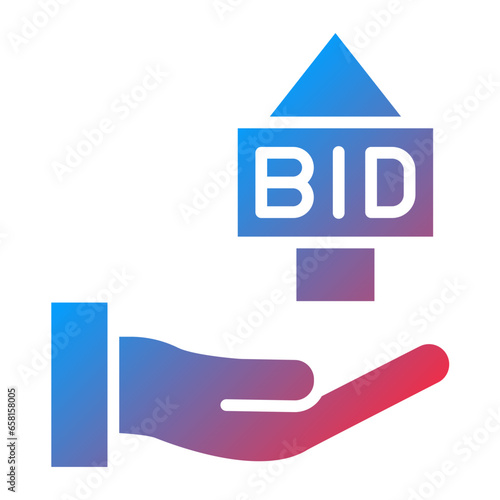 Vector Design Maximum Bid Icon Style