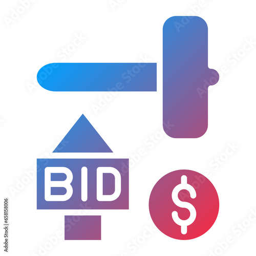 Vector Design Maximum Bid Auction Icon Style