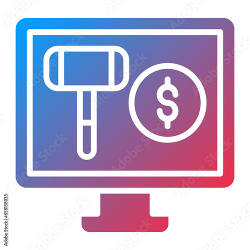 Vector Design Live Bidding Icon Style