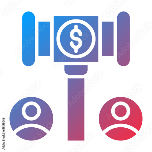 Vector Design Public Auction Icon Style