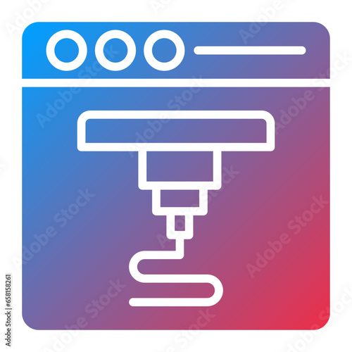 Vector Design Bioprinting Icon Style