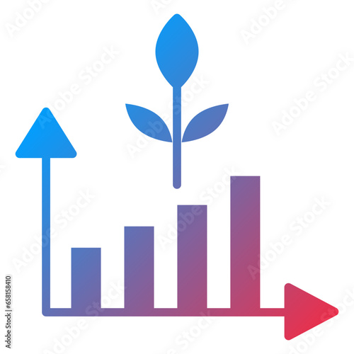 Vector Design Material Grown Icon Style