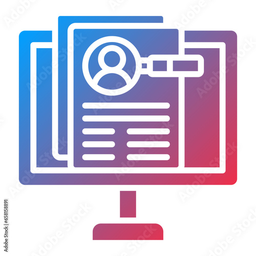 Vector Design Job search Icon Style