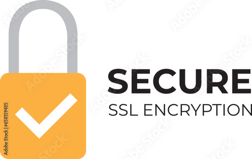 Secure internet connection SSL icon. Isolated secure lock access to internet illustration design. SSL security. © Paolo