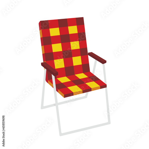 lawn chair design vector flat isolated illustration