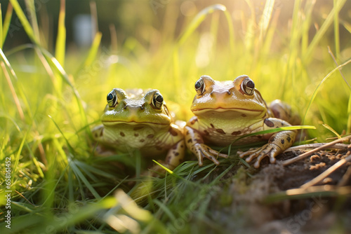 a pair of cute frogs
