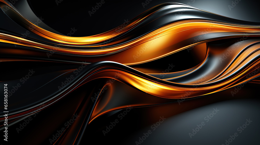 Textured and Refined Black and Gold Wavy Liquid Design Digital Background Textured and Refined Black and Gold Wavy Liquid Design Digital Background