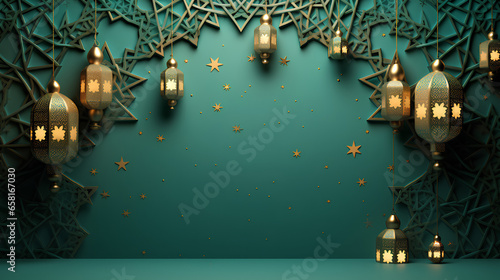  realistic image of poster background for islamic design