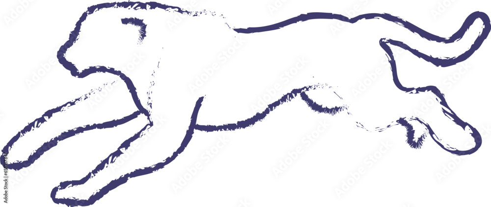 Jaguar hand drawn vector illustration