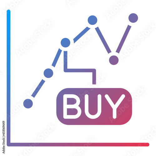 Buy Stocks Icon Style