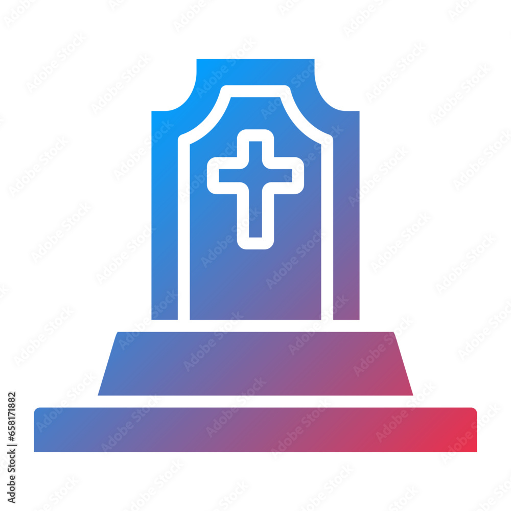 Fototapeta premium Tomb Icon Style