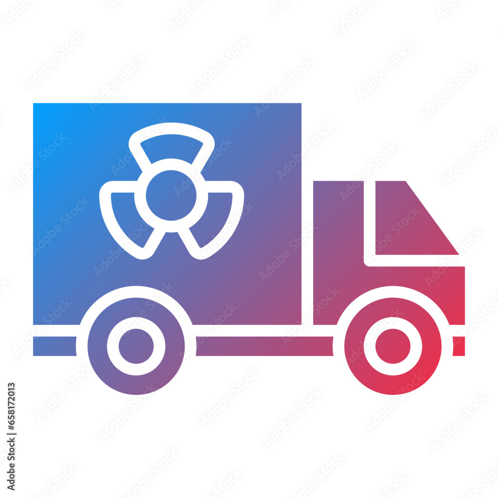 Nuclaer Truck Icon Style Nuclaer Truck Icon Style
