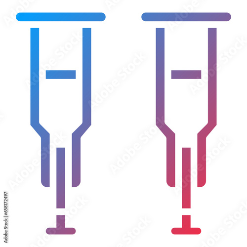 Crutches Icon Style