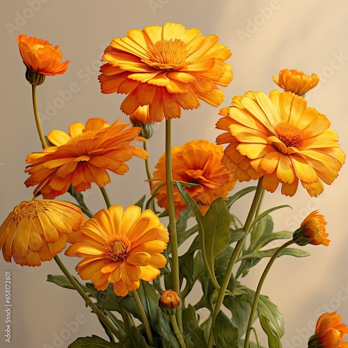 orange flowers in garden