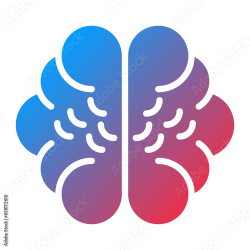 Human Brain Icon Style