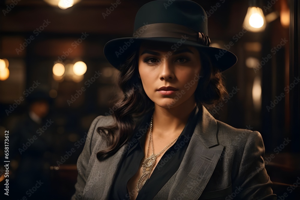 1900s Old fashion Young lady - A Women Detective - Serious and Smiling Expression / Business Girl 1900s Old fashion Young lady - A Women Detective - Serious and Smiling Expression / Business Girl