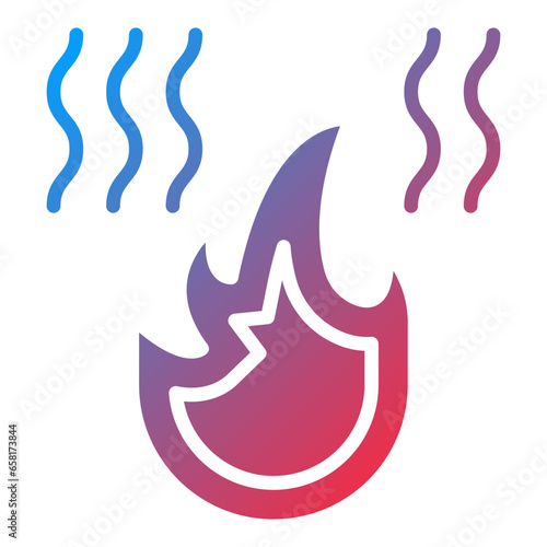 Fire Pollution Icon Style