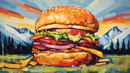 hamburger cartoon drawing