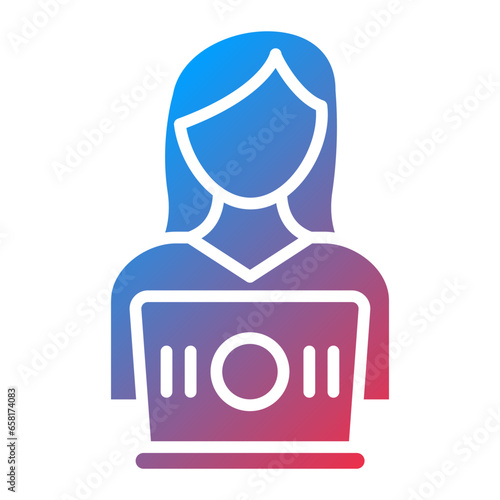Female Blogger Icon Style