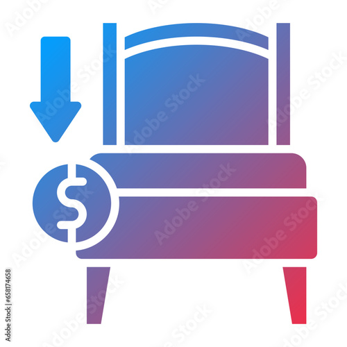 Hotel Cost Icon Style