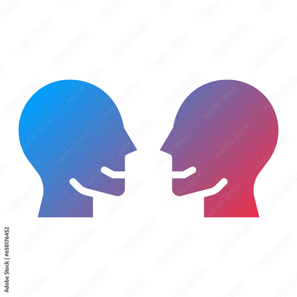 Face to Face Contact Icon Style Face to Face Contact Icon Style