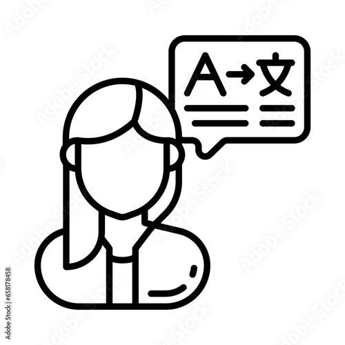 Translator icon in vector. Illustration