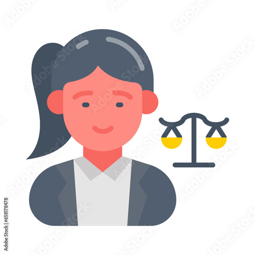 Lawyer icon in vector. Illustration