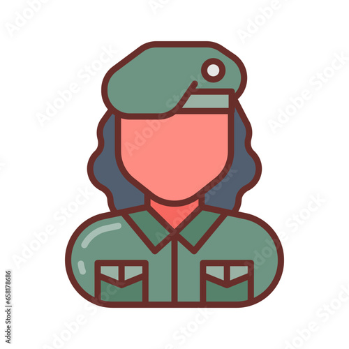 Soldier icon in vector. Illustration