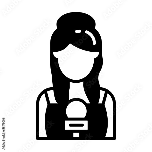 Reporter icon in vector. Illustration