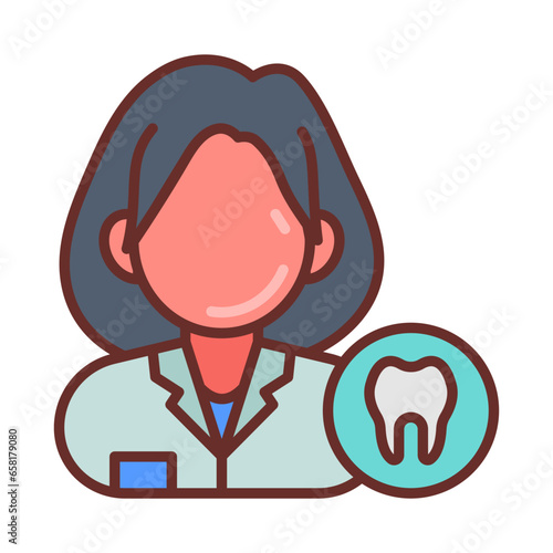 Dentist icon in vector. Illustration