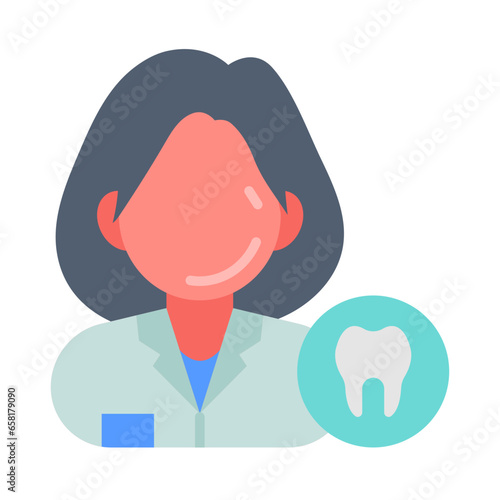 Dentist icon in vector. Illustration